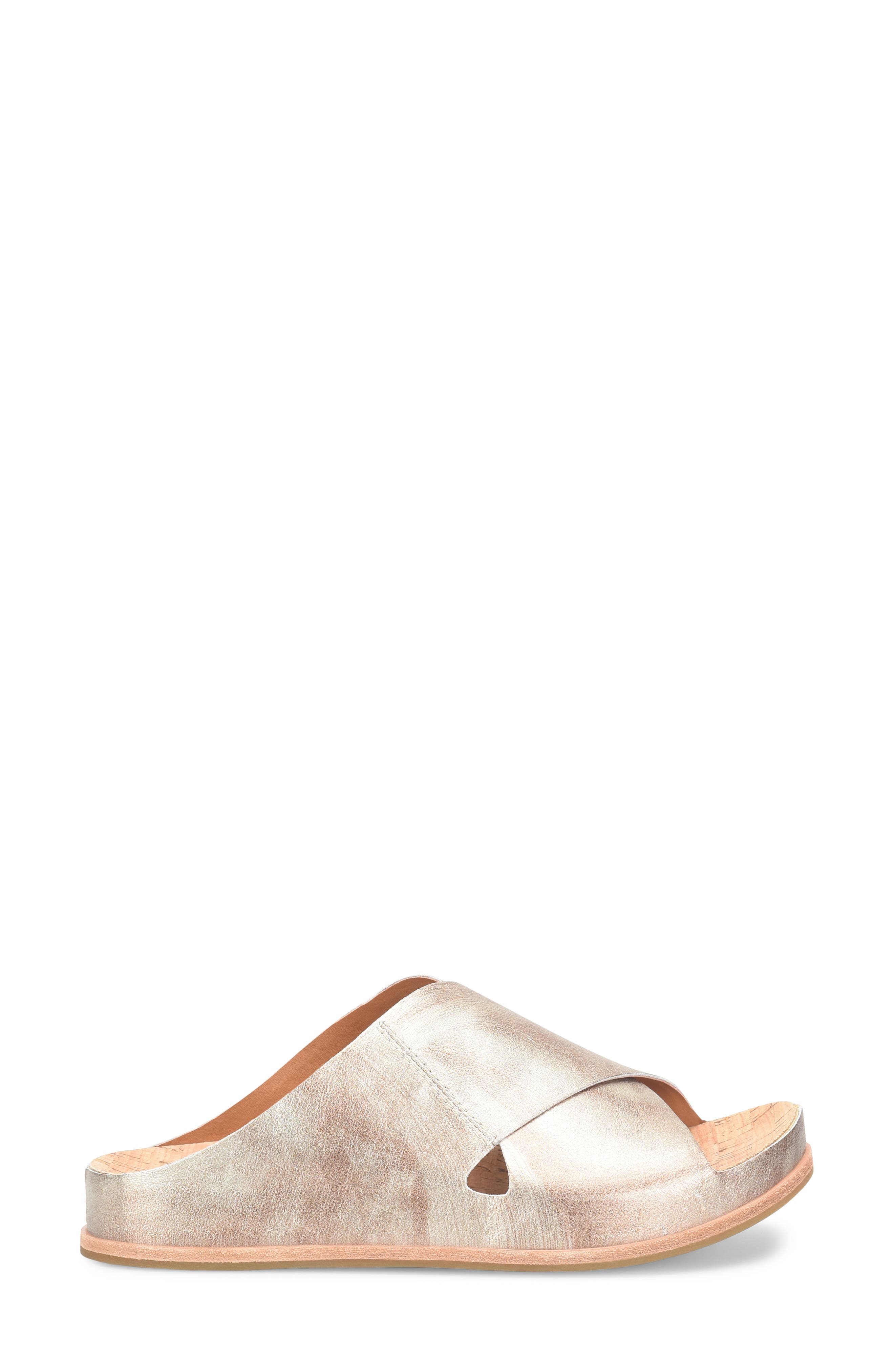Tutsi Slide Sandal, Alternate, color, LIGHT GOLD METALLIC