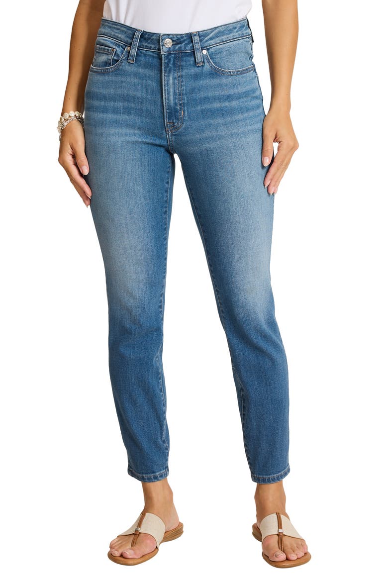 High Waist Ankle Skinny Jeans, Main, color, CLEARWATER BLUE WASH