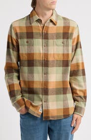 Schott NYC Buffalo Check Flannel Long Sleeve Button-Up Shirt