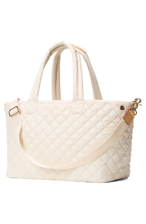 Mz Wallace Medium Metro Quilted Nylon City Tote In Sand