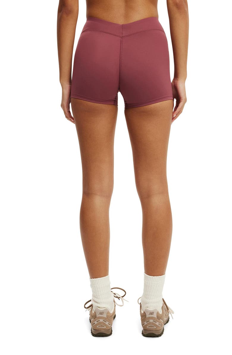 COTTON ON BODY Women's Active Ultra Luxe Invisible Scrunch V Shortie Short, Alternate, color, Dusty Rose
