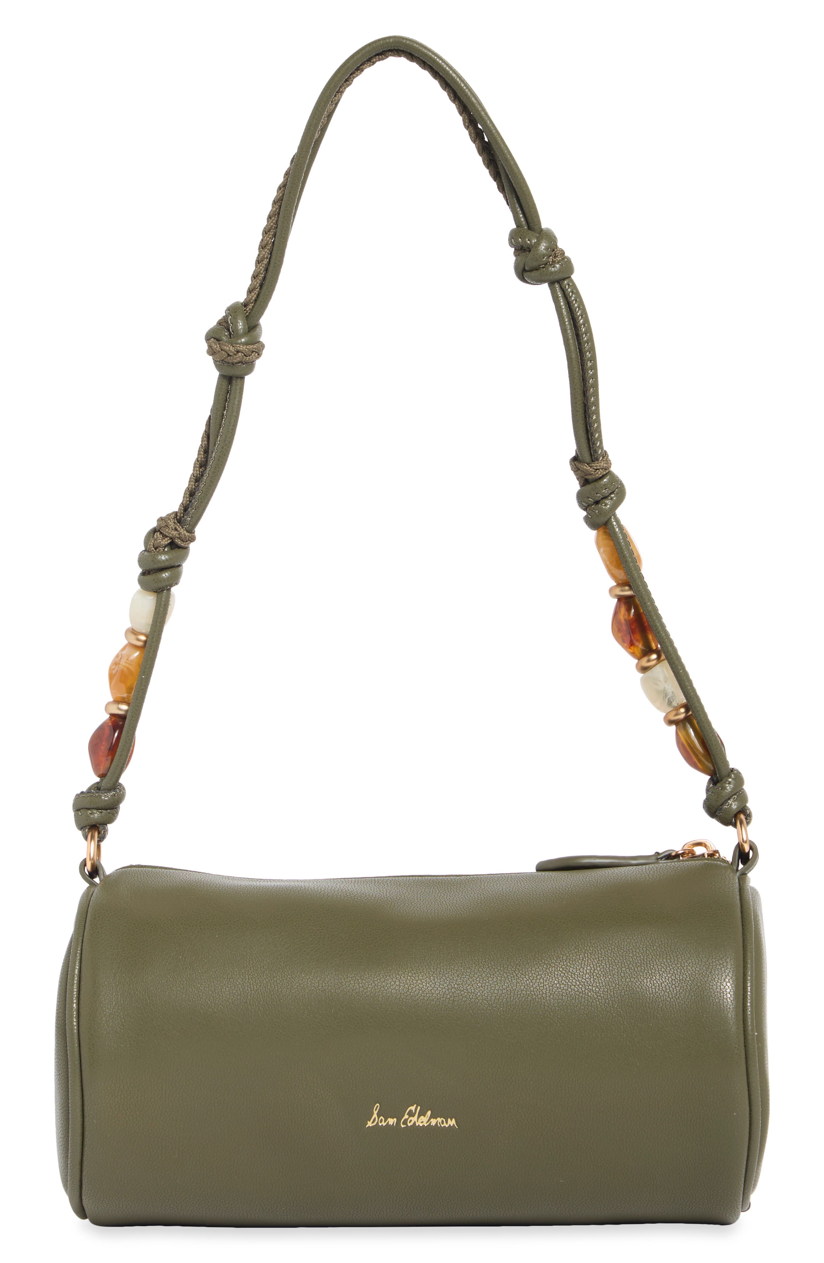 Elmina Beaded Shoulder Bag, Alternate, color, OLIVE