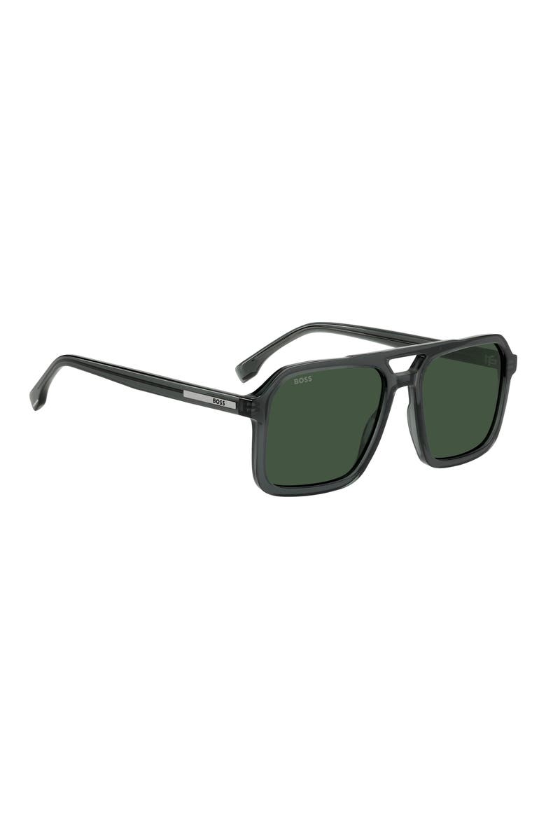 56mm Sunglasses, Alternate, color, GREEN/ GREEN