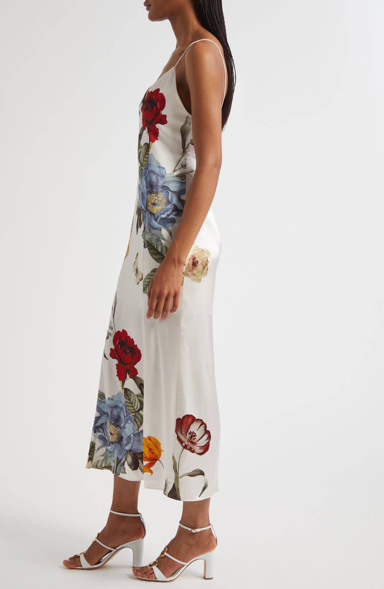 Alice + Olivia Julietta Floral Satin Slipdress, Alternate, color, Provence Floral