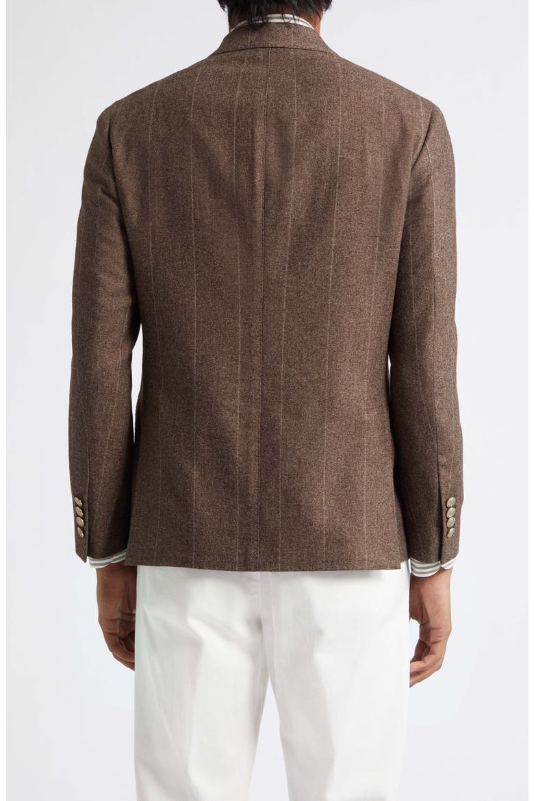 Double Breasted Wool Blend Sport Coat, Alternate, color, 05 BROWN