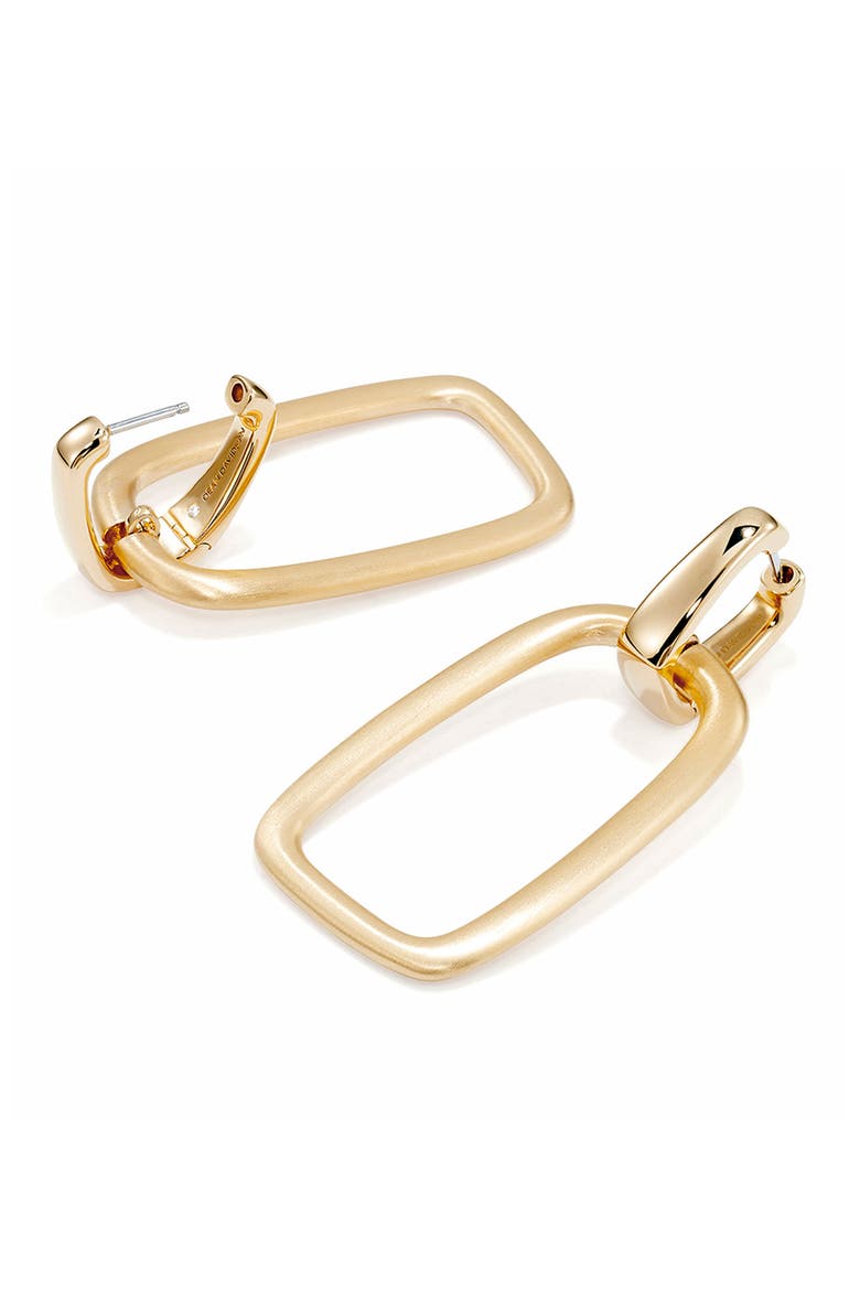Montecito Drop Hoop Earrings, Alternate, color, GOLD