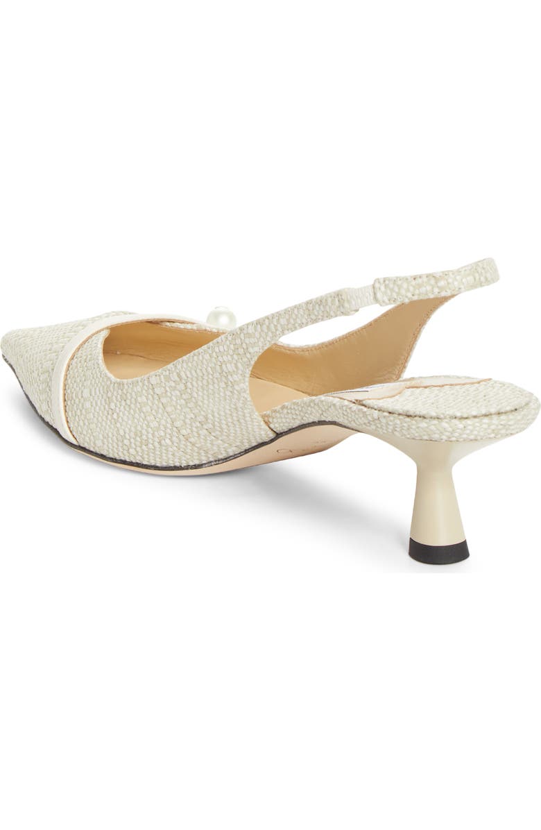 Jimmy Choo Amita Raffia Pointed Toe Slingback Pump, Alternate, color, Natural
