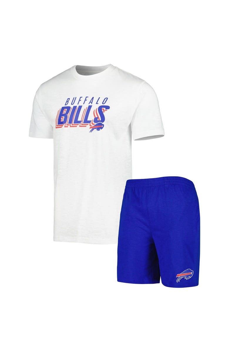 CONCEPTS SPORT Men's Concepts Sport Royal/White Buffalo Bills Downfield T-Shirt & Shorts Sleep Set, Main, color, Royal