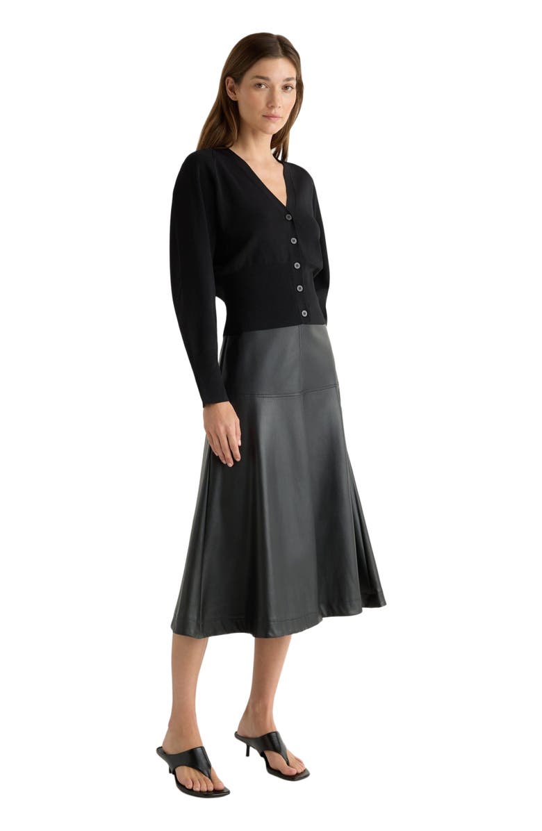 Modern Citizen Harley A-Line Vegan Leather Skirt, Main, color, 