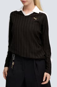 PUMA T7 Relaxed Long Sleeve Polo