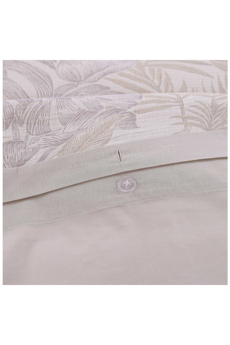 Jungle Palms Cotton Duvet Set, Alternate, color, BEIGE