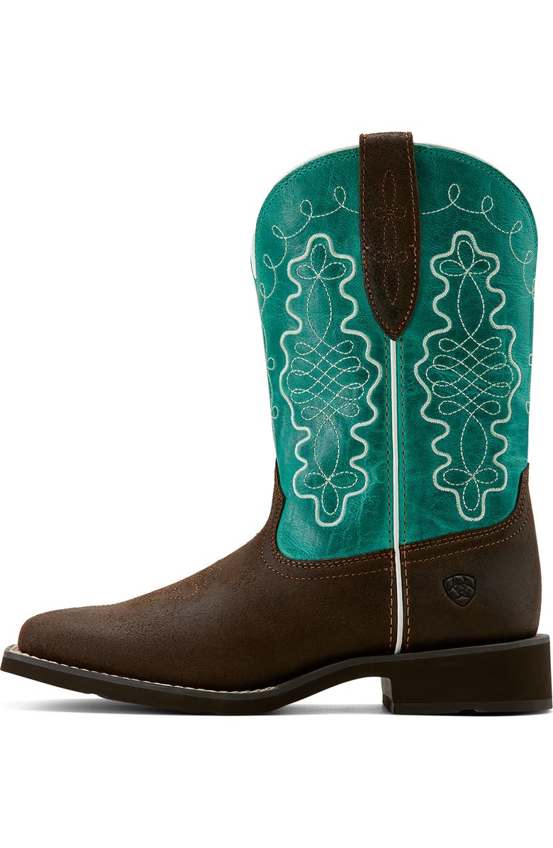 Ariat Callie Distressed Western Boot, Alternate, color, Brown