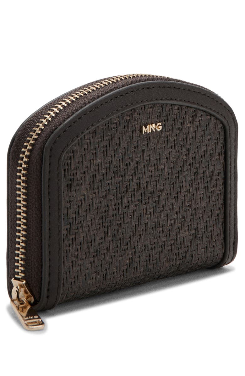 MANGO Medium Zip Wallet, Alternate, color, Chocolate