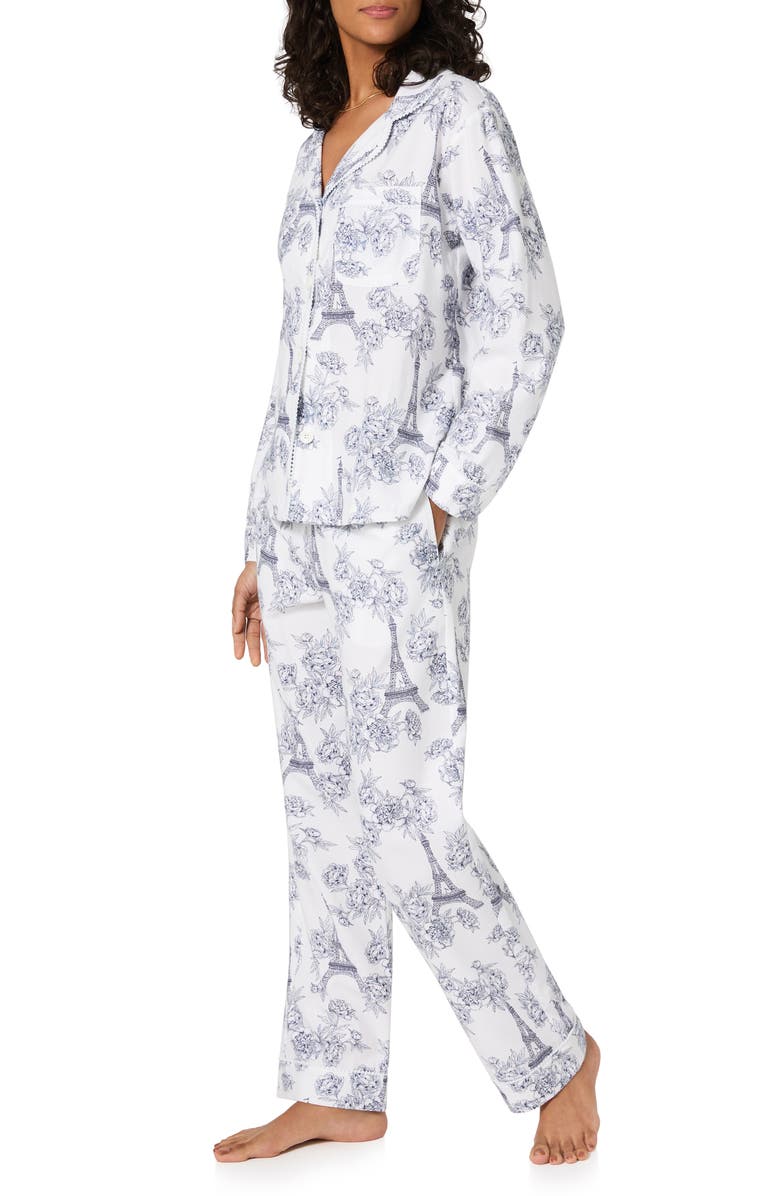 BedHead Pajamas Print Stretch Organic Cotton Pajamas, Alternate, color, La Belle Eiffel