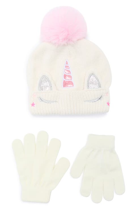 Kids' Unicorn Beanie & Gloves Set (Big Kid)