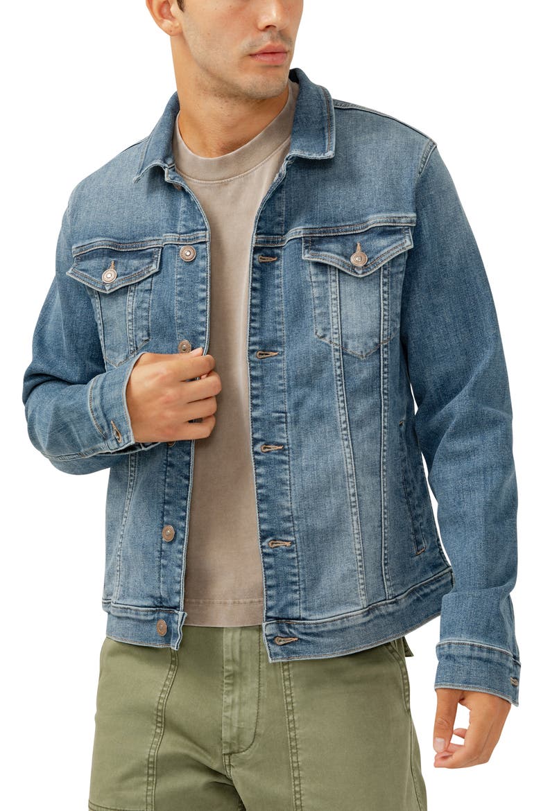 Denim Trucker Jacket, Alternate, color, INDIGO