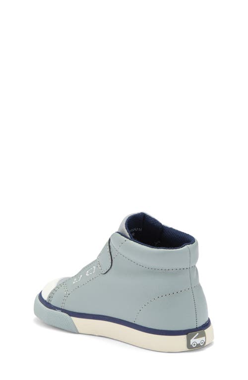 See Kai Run Kids' Drew High Top Sneaker In Gray/blue