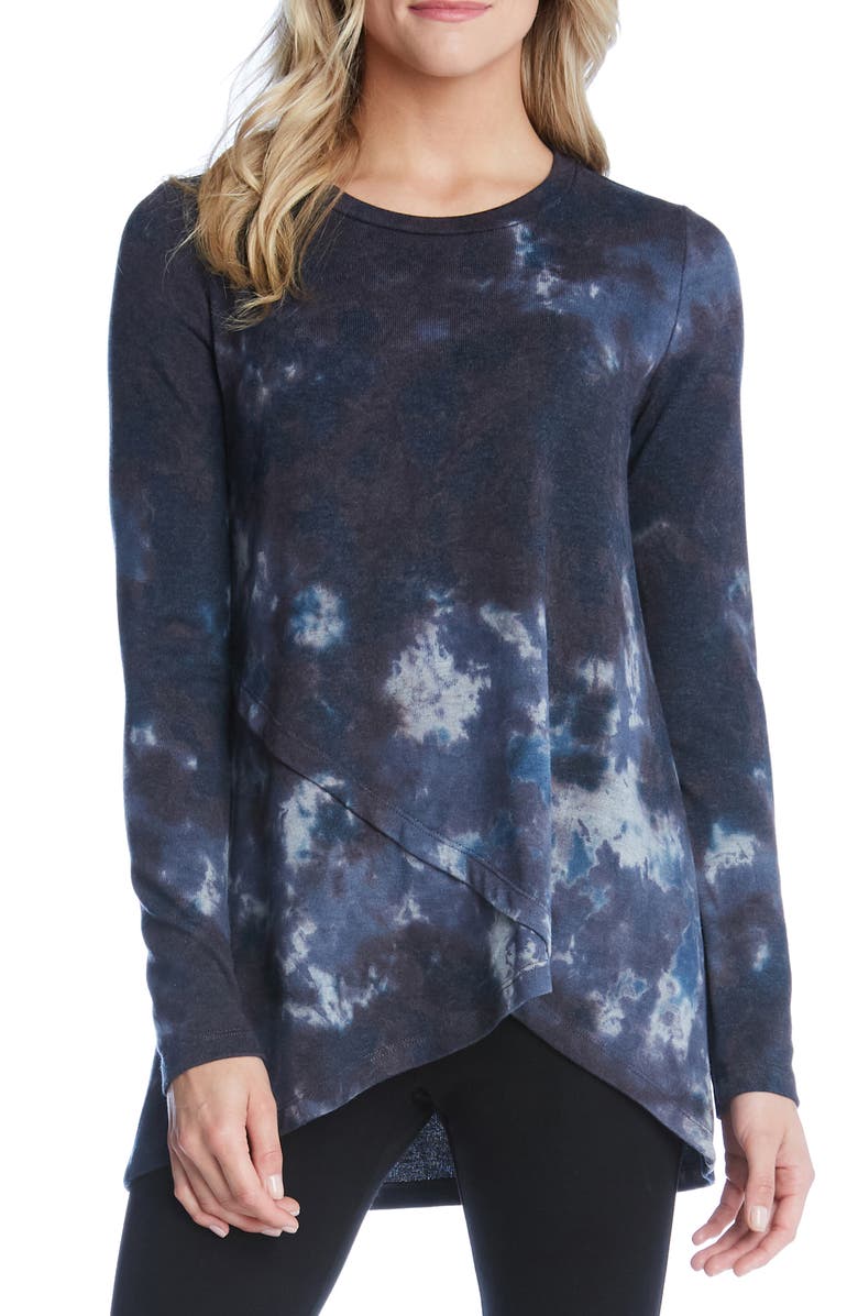 Karen Kane Tie Dye Crossover Sweater, Main, color, 