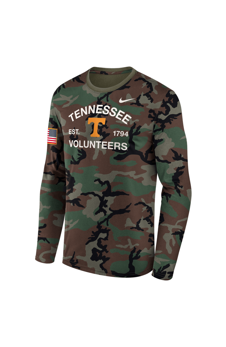 Nike Men's Nike Camo Tennessee Volunteers 2025 Military Appreciation Legend Dri-FIT Long Sleeve T-Shirt, Alternate, color, Camo