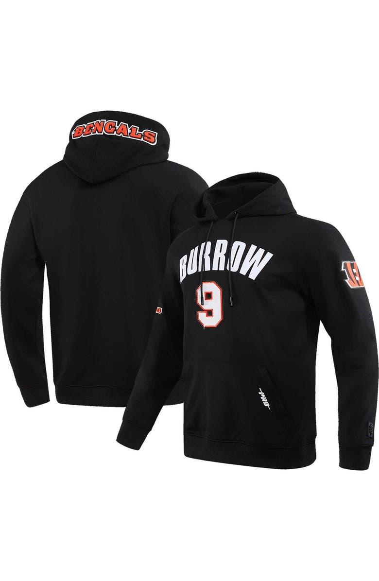PRO STANDARD Men's Pro Standard Joe Burrow Black Cincinnati Bengals Player Name & Number Pullover Hoodie, Main, color, 