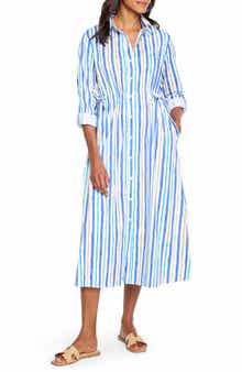 NIC+ZOE Jamie Oasis Stripe Long Sleeve Shirtdress