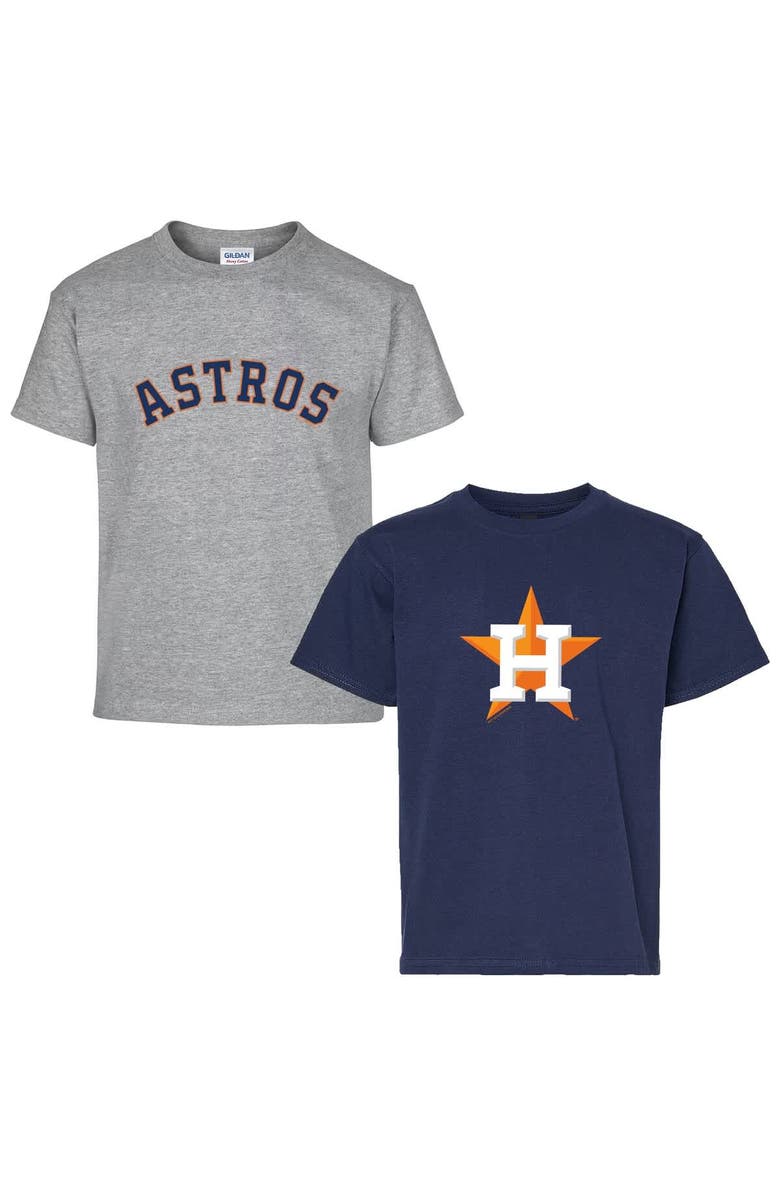 SOFT AS A GRAPE Youth Soft as a Grape  Navy/Gray Houston Astros Two-Pack T-Shirt Set, Alternate, color, Navy