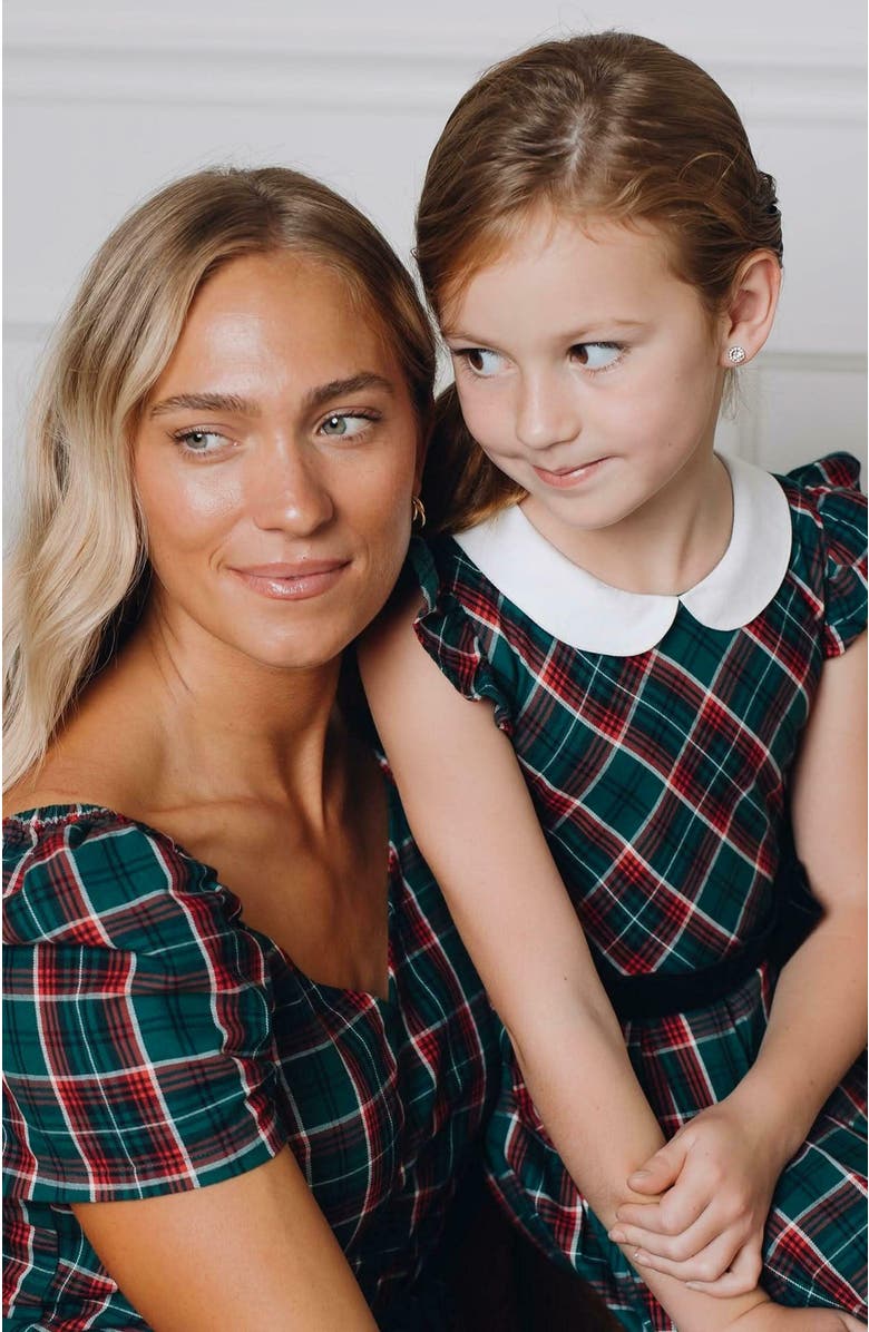 Hope & Henry Girls' Organic Peter Pan Collar Party Dress, Kids, Alternate, color, 