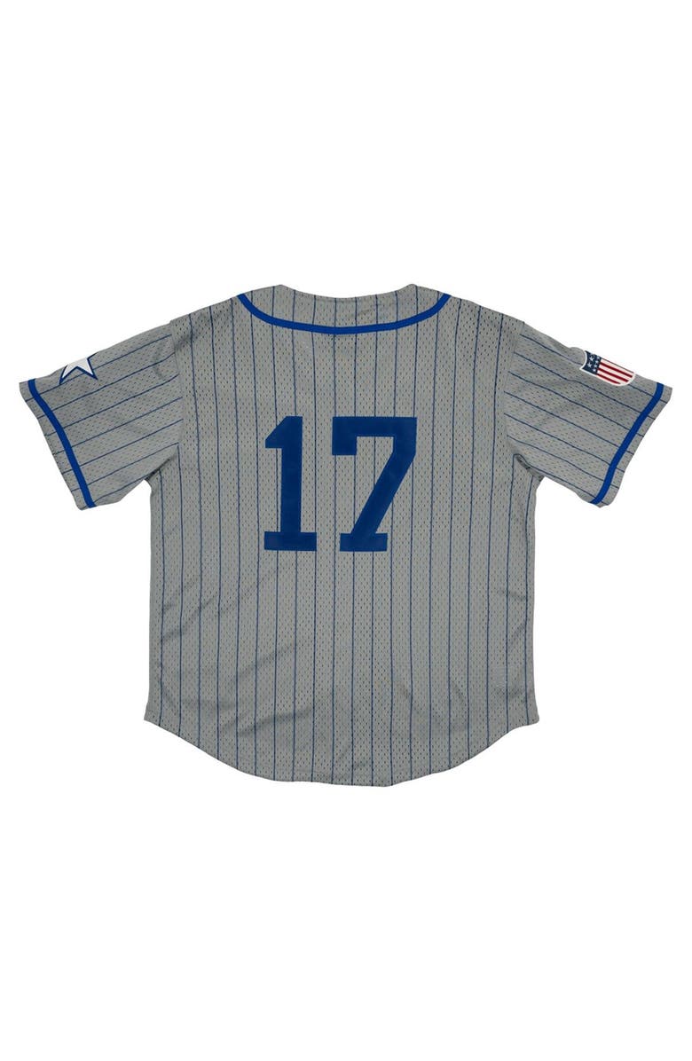 RINGS & CRWNS Men's Rings & Crwns #17 Gray St. Louis Stars Mesh Button-Down Replica Jersey, Alternate, color, Gray