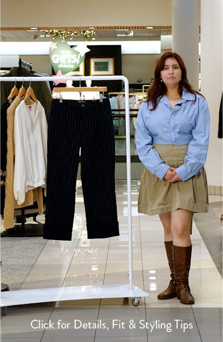 Sienna Pinstripe High Waist Relaxed Straight Leg Jeans, sales video thumbnail