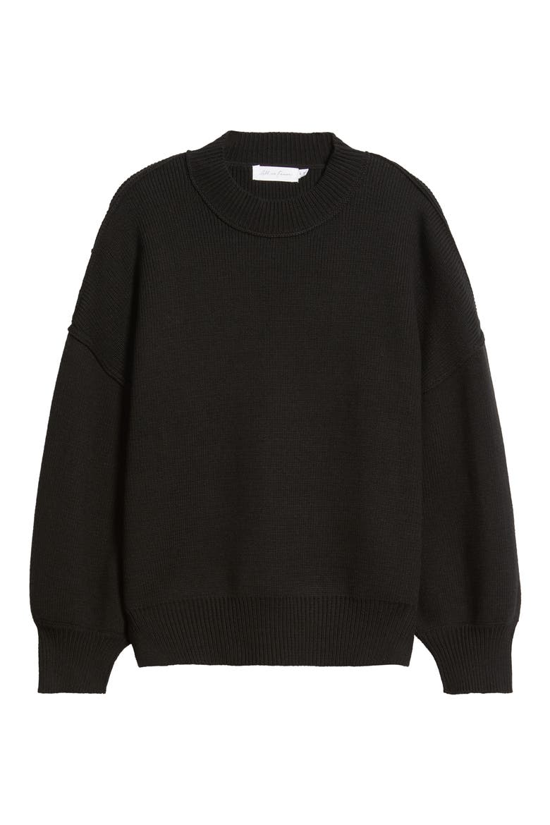 Oversize Rib Sweater, Alternate, color, BLACK