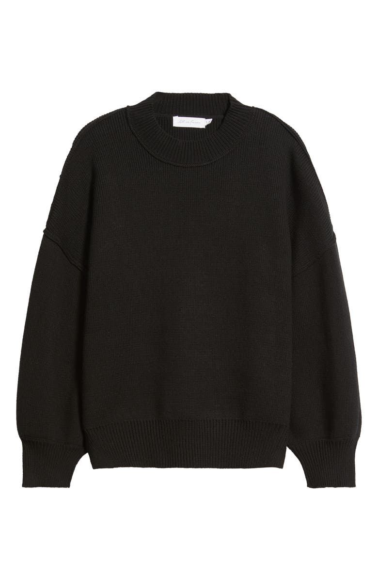 All in Favor Oversize Rib Sweater, Alternate, color, Black