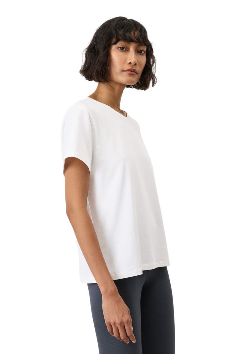 Luxe Essential Crewneck Tee Made With Organic Cotton, Alternate, color, White