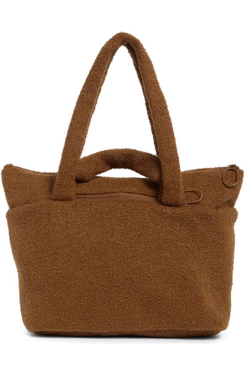 Thacker Glenn Medium Faux Shearling Tote, Main, color, Pecan