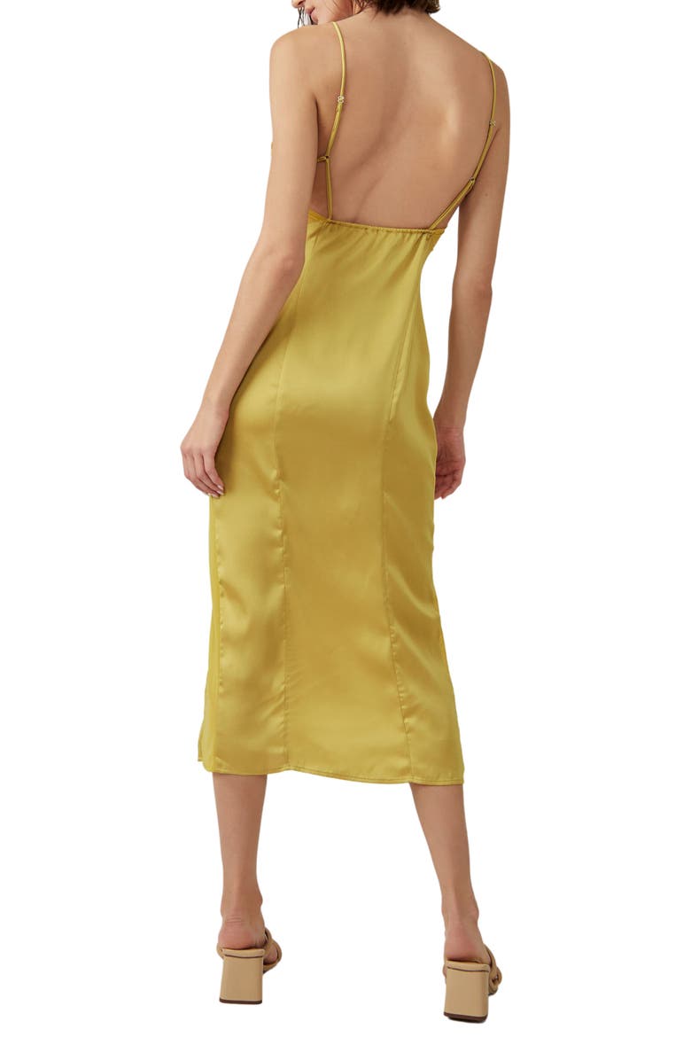 City Cool Satin Slipdress, Alternate, color, BITTER OIL