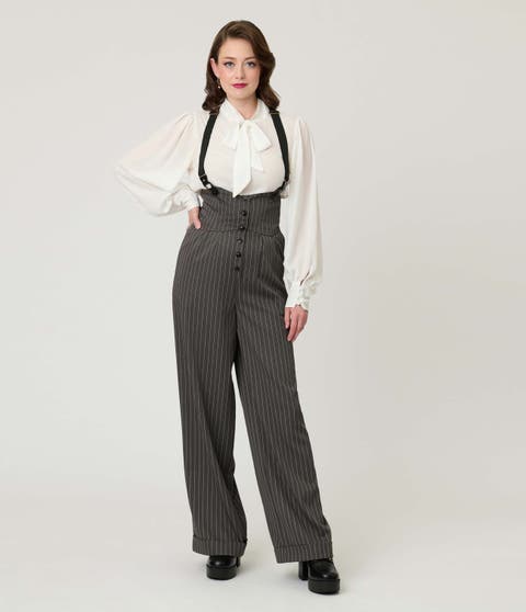Thelma High Waist Suspender Pants