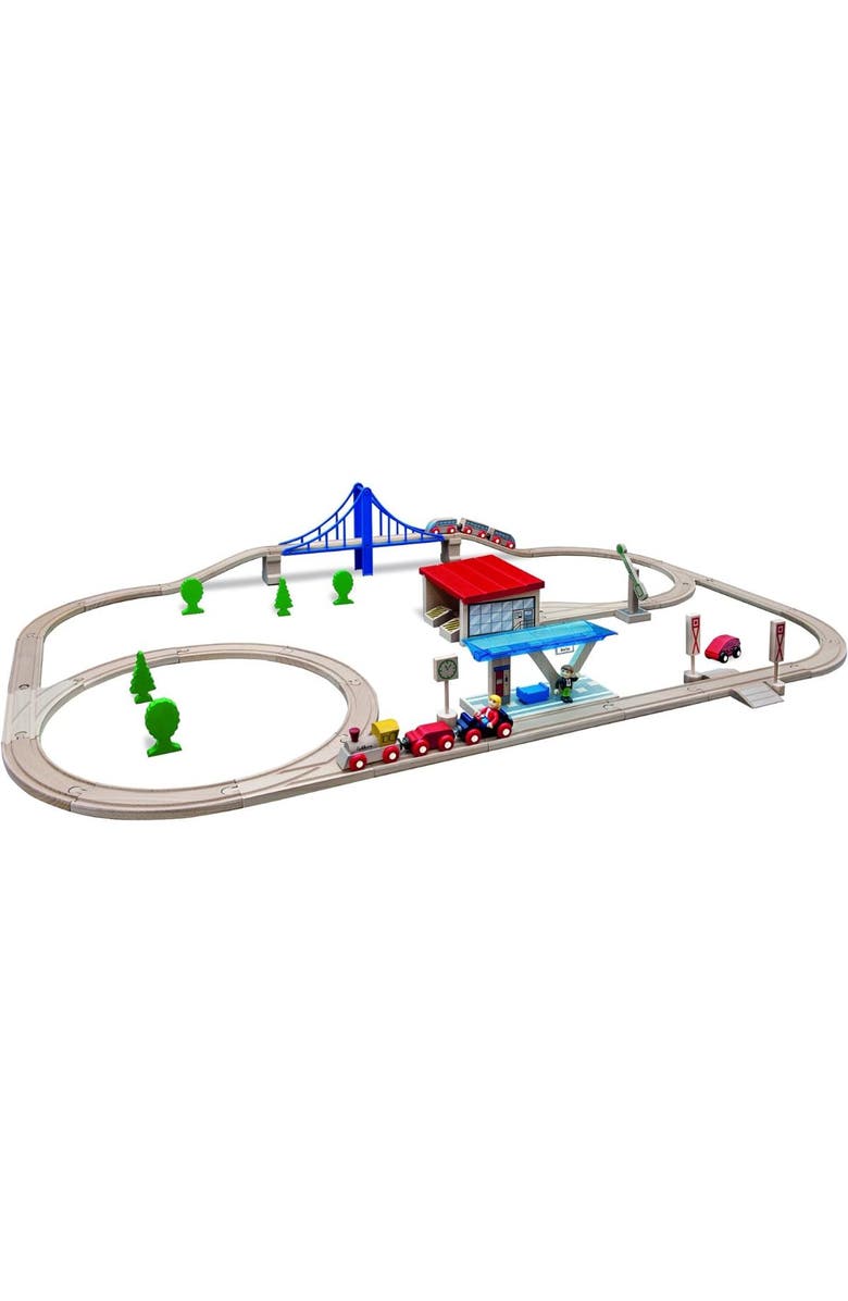 Simba Toys Eichhorn Large Wooden Train Set, Ages 3+, Alternate, color, Multicolored