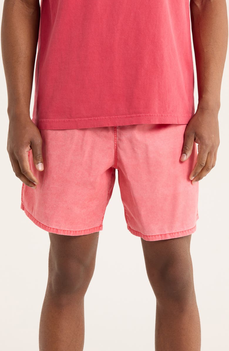 Obey Easy Pigment Nylon Shorts, Main, color, Pigment Salsa