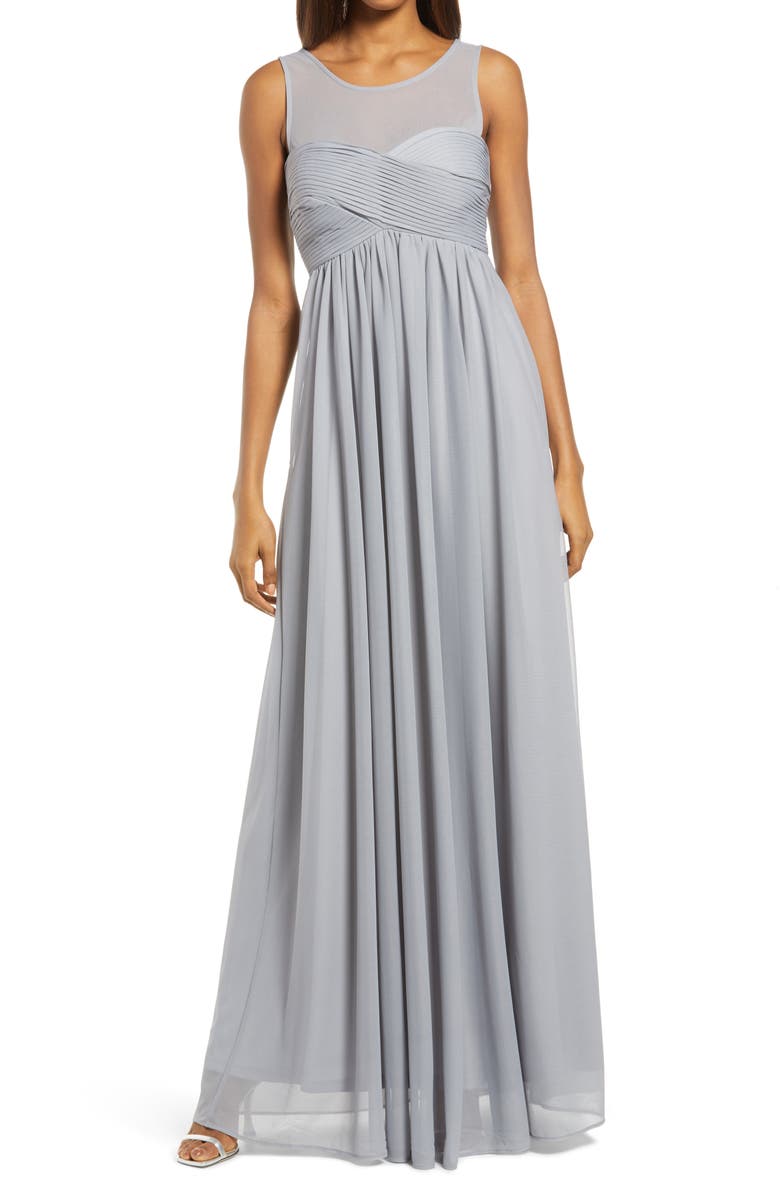 BIRDY GREY Ryan Sleeveless Empire Waist Gown, Main, color,