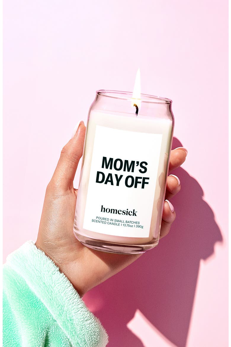 Mom's Day Off Scented Candle, Alternate, color, WHITE