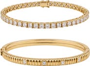 ARGENTO VIVO Brady Set of 2 Cubic Zirconia Bracelets