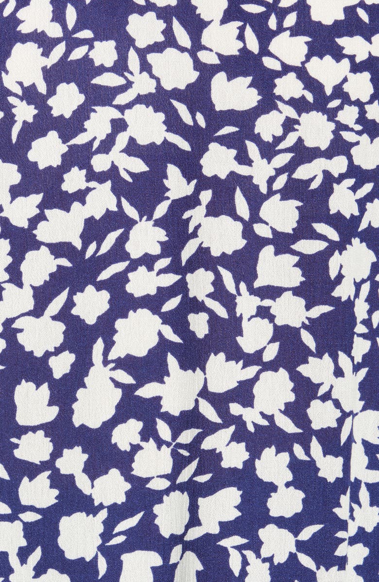 Bobeau Floral Pint Smocked Neck Top, Alternate, color,