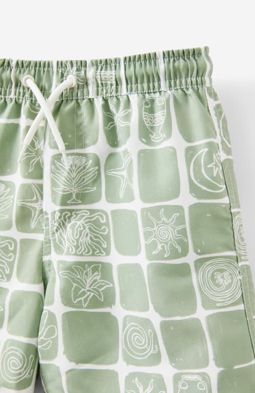 Cotton On Kids Kid's Bailey Board Short In Deep Sage Beach Tile