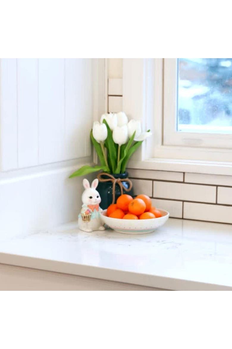 Ceramic Bunny Candy Dish, Alternate, color, White