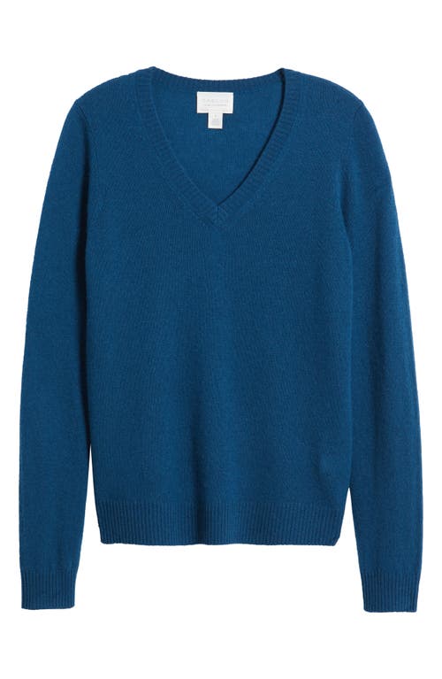 Caslonr Caslon(r) Cashmere V-neck Sweater In Blue