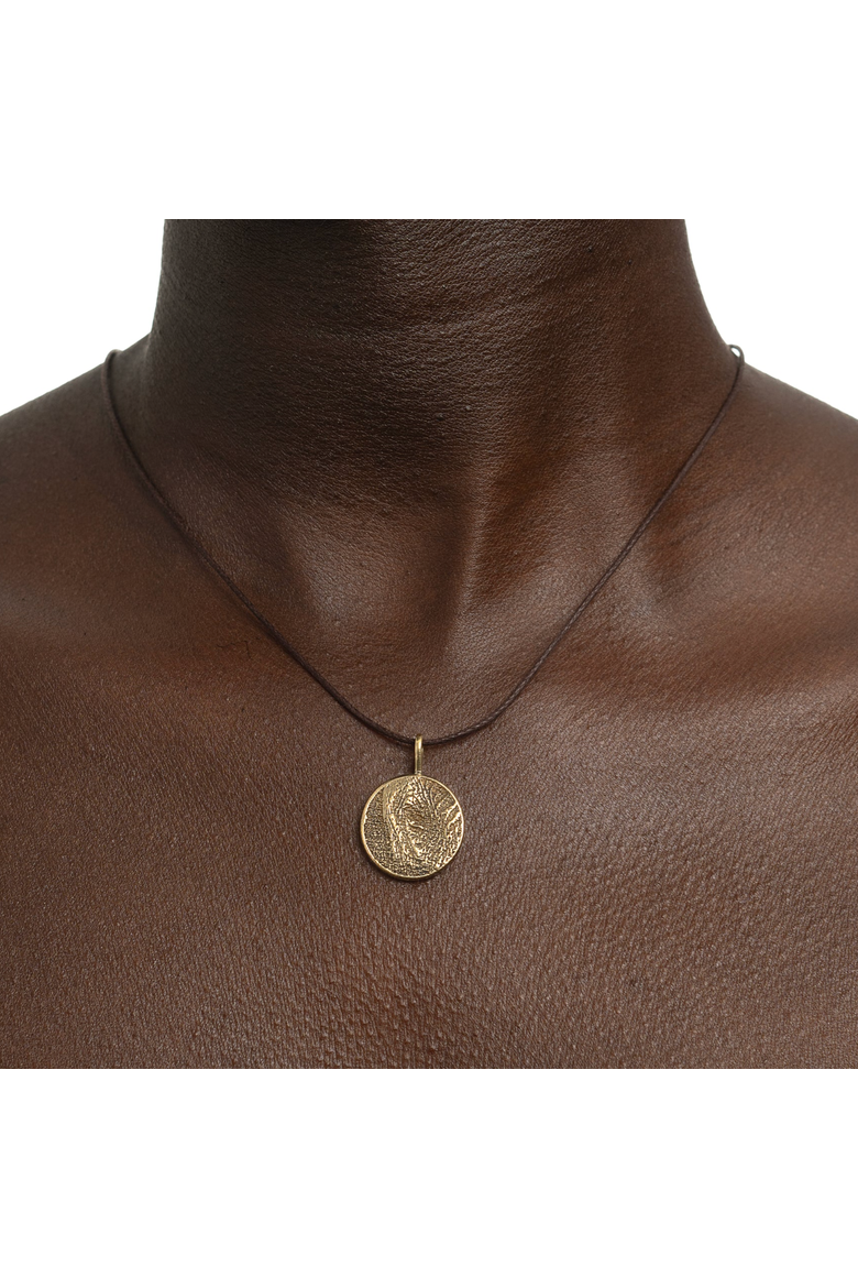Elephant Eye Necklace Carved, Main, color, Gold Plated  w/ Chain
