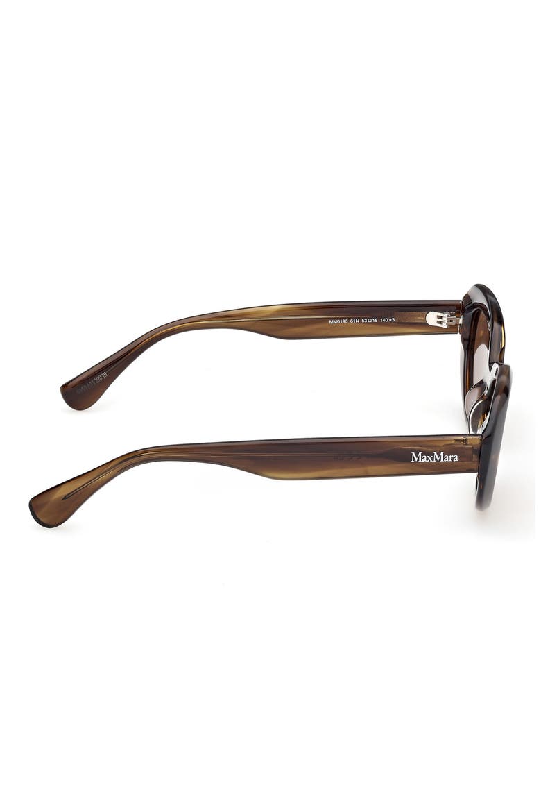53mm Oval Sunglasses, Alternate, color, BROWN OLIVE PALLADIUM / BROWN