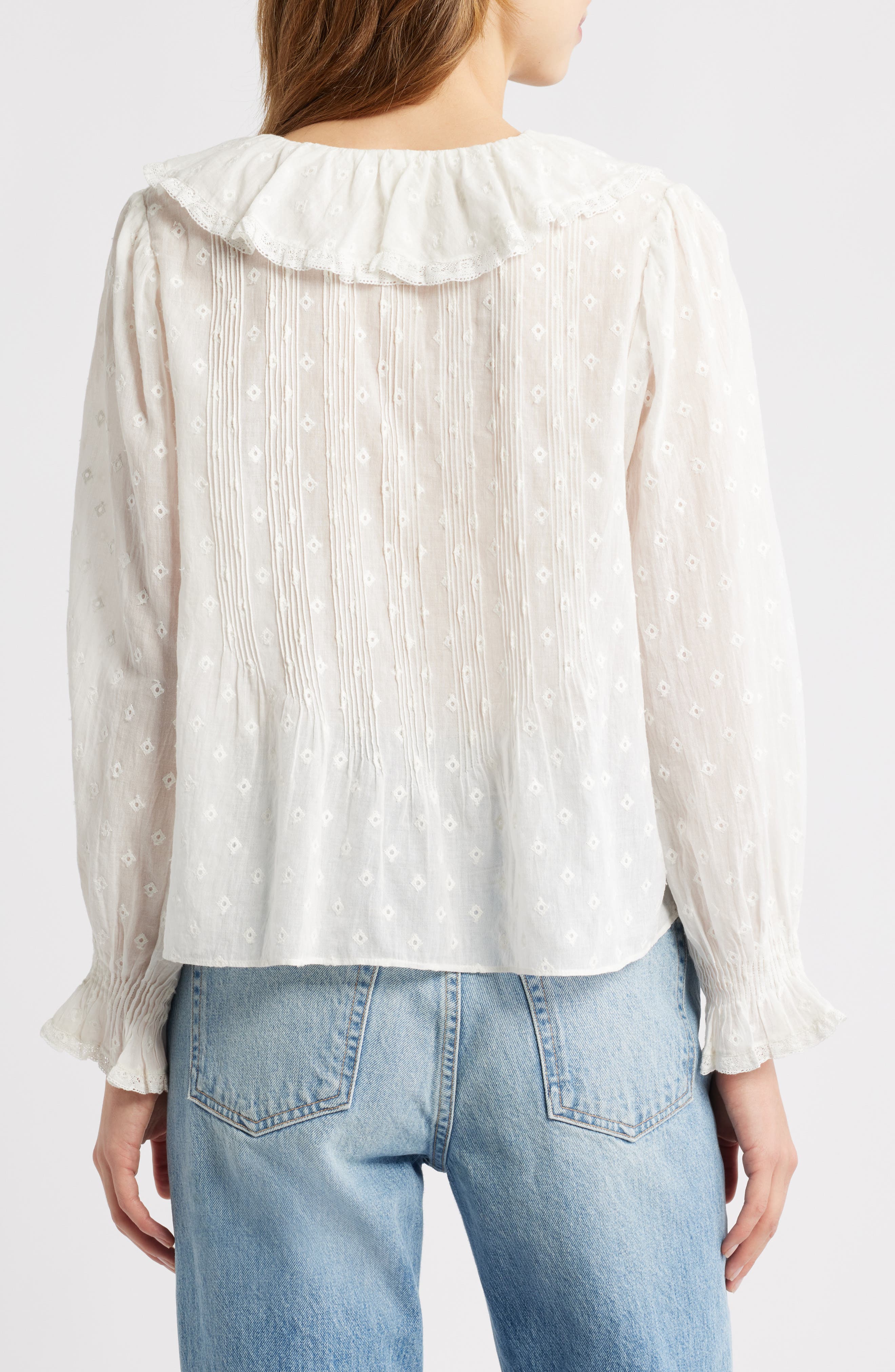 Hardy Ruffle Pintuck Organic Cotton Top - image 4