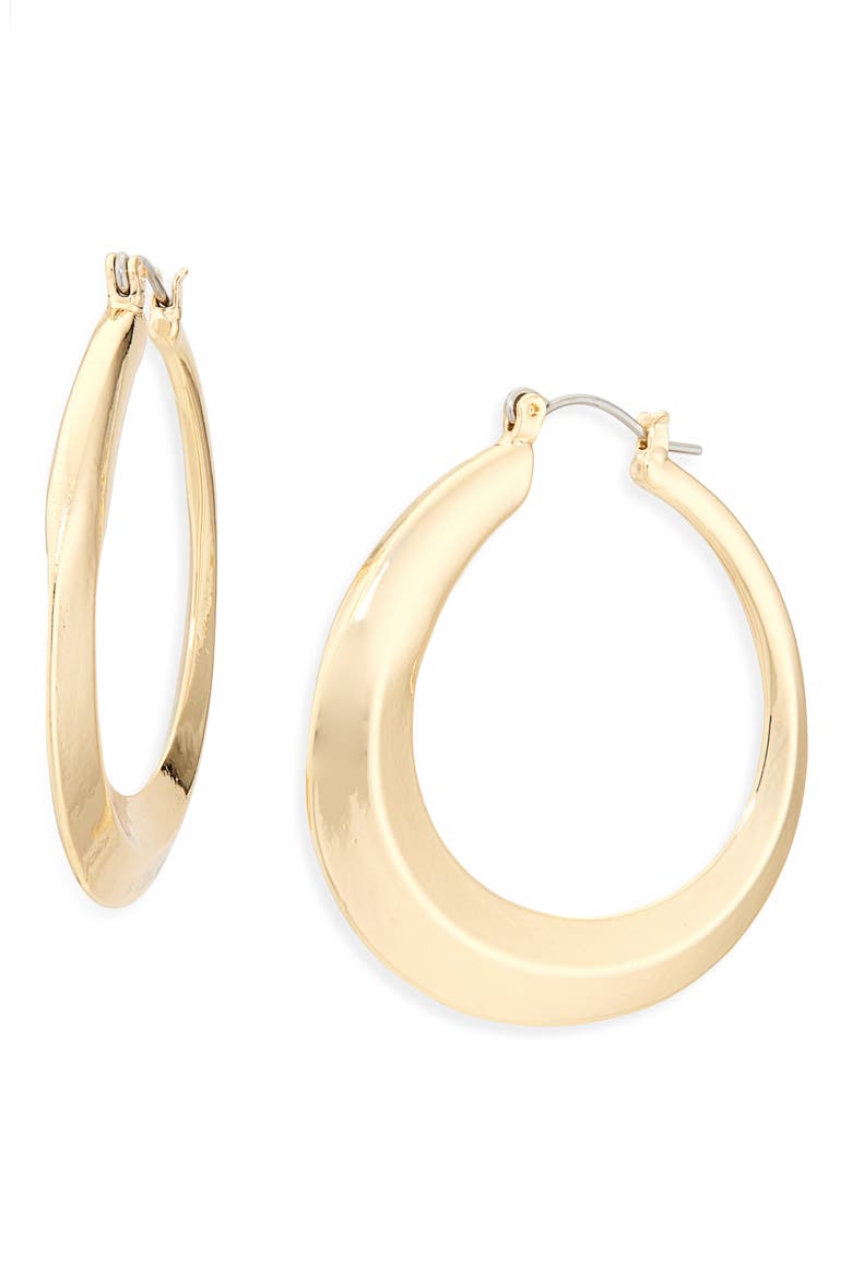 Hoop Earrings, Main, color, GOLD TONE
