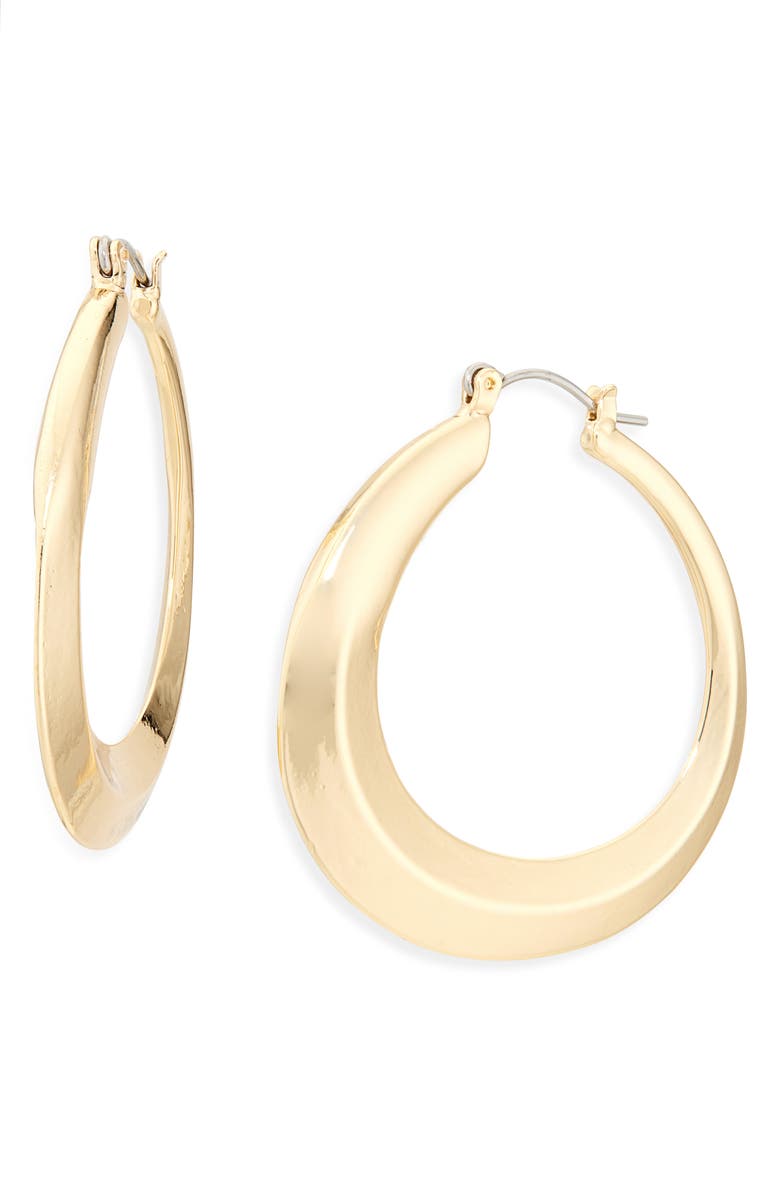 Vince Camuto Hoop Earrings, Main, color, Gold Tone