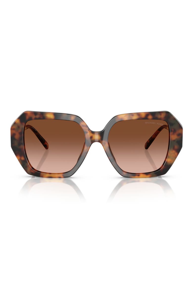 54mm Gradient Square Sunglasses, Main, color, BROWN GRAD